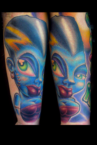 Tattoos - Movie Horror tattoos - Bride of frankenstein